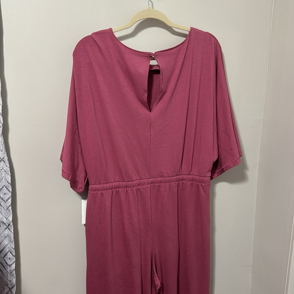 NWT! Westbound Crew Neck‎ 3/4 Sleeve Tie Front Jumpsuit - Picture 5 of 8